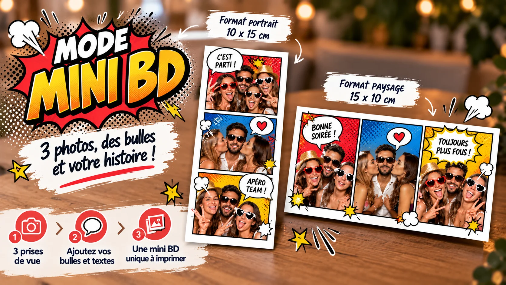photobooth bande dessinée