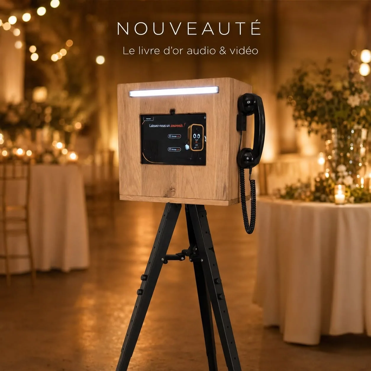 Audio Vidéo Guest Book Just’Smile sur trépied