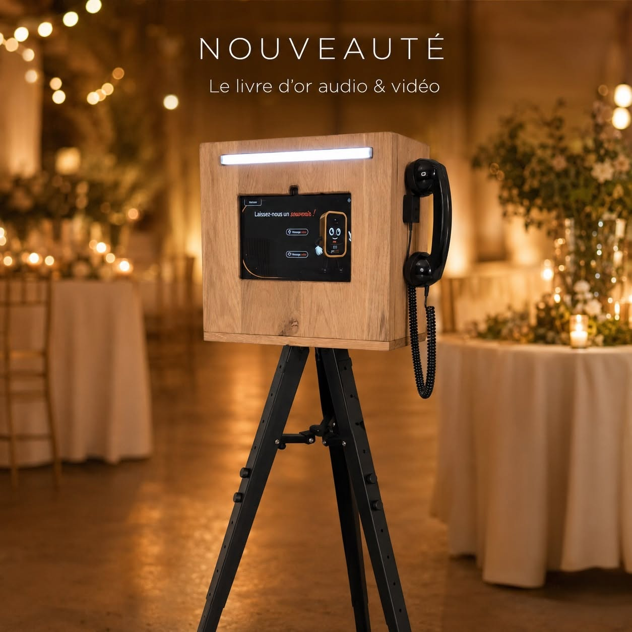 Audio Vidéo Guest Book Just’Smile sur trépied